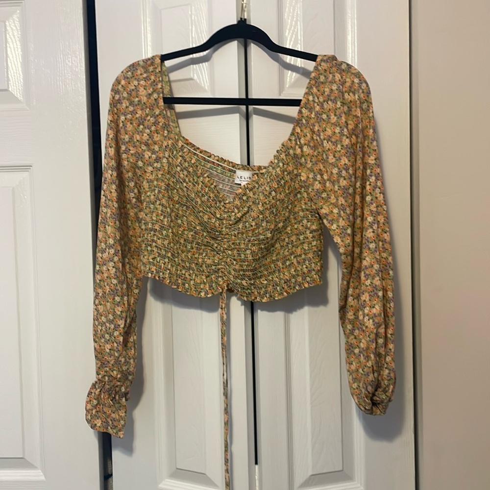 Floral long sleeve top